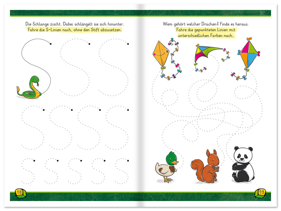 Schwung- und Schreibübungen