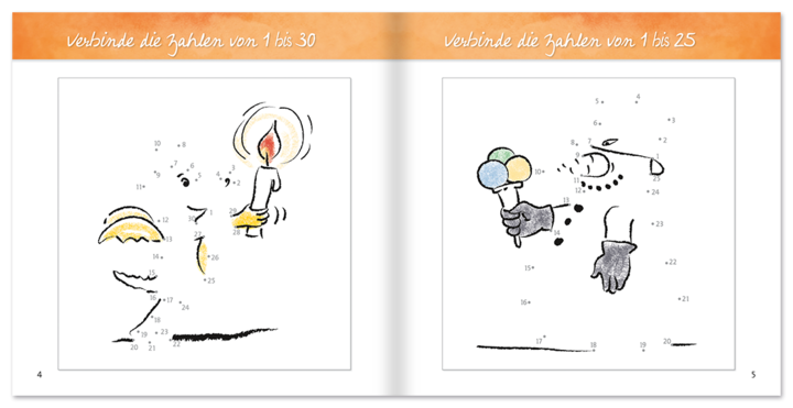 Zahlen verbinden mit Tabaluga