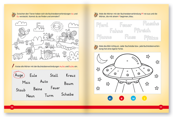 Alphabet lernen von A-Z ab 5 Jahren – mit Schablone