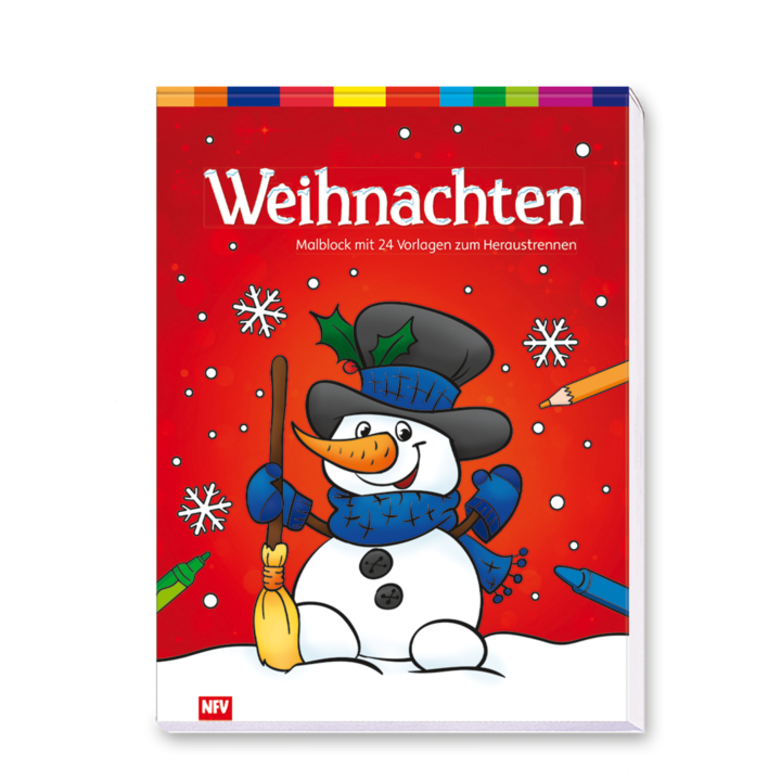 Produktbild von 8 Stück Weihnachten Mini Malbuch Und 12 Stück Stapelbare