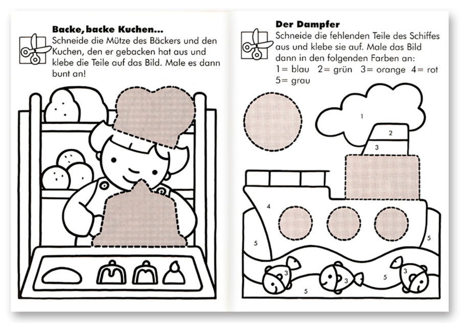 Schneiden, Kleben, Malen