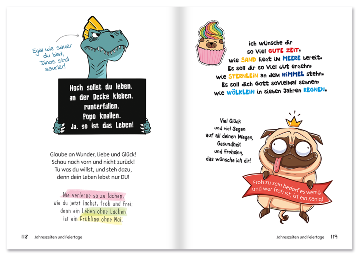 Lässige Reime und schräge Sprüche