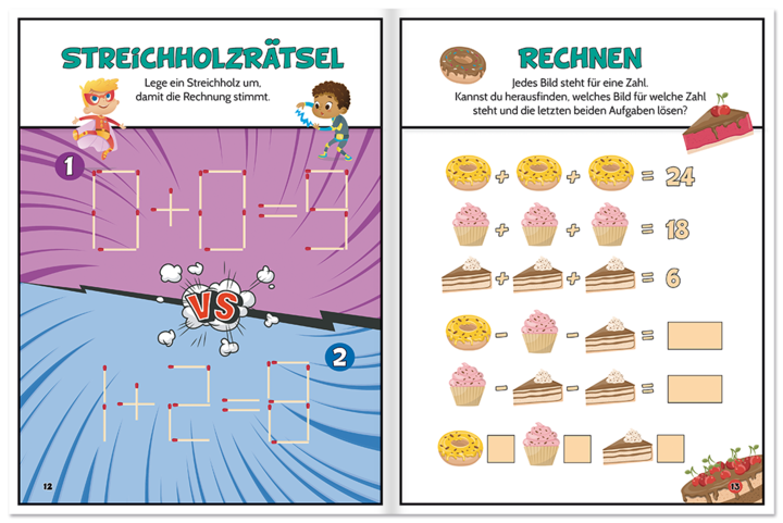 Zahlen- und Logikrätsel für Kids | Kinder Knobeln | Neuer Favorit Verlag