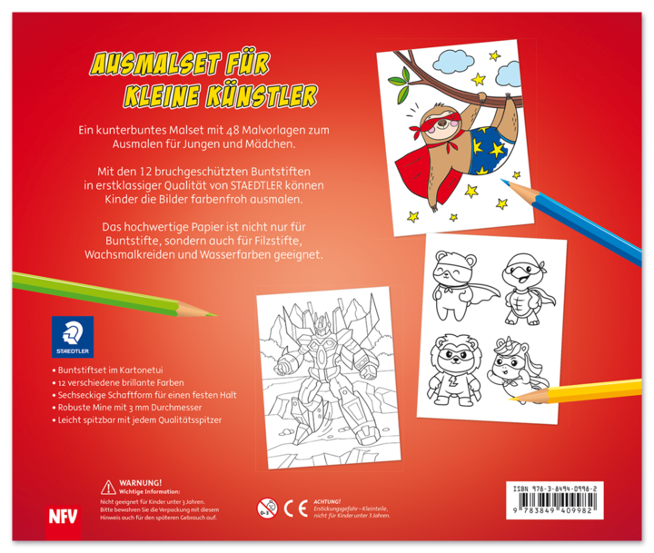 Mein Super-Malblock mit 12 farbintensiven Buntstiften