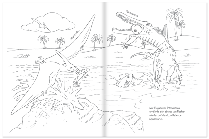 Dinosaurier – Malbuch