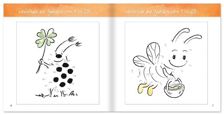 Zahlen verbinden mit Tabaluga