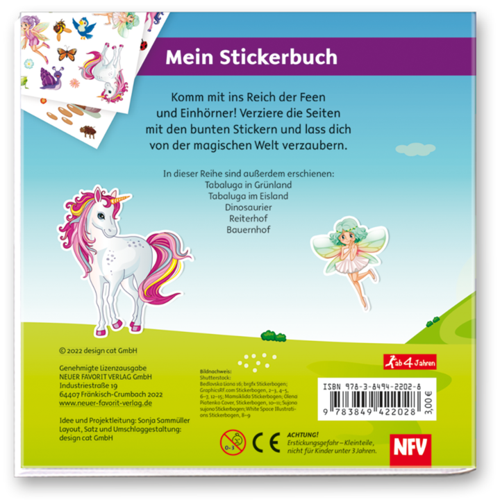 Feen und Einhörner – Stickerbuch