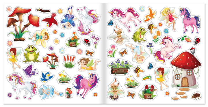 Feen und Einhörner – Stickerbuch