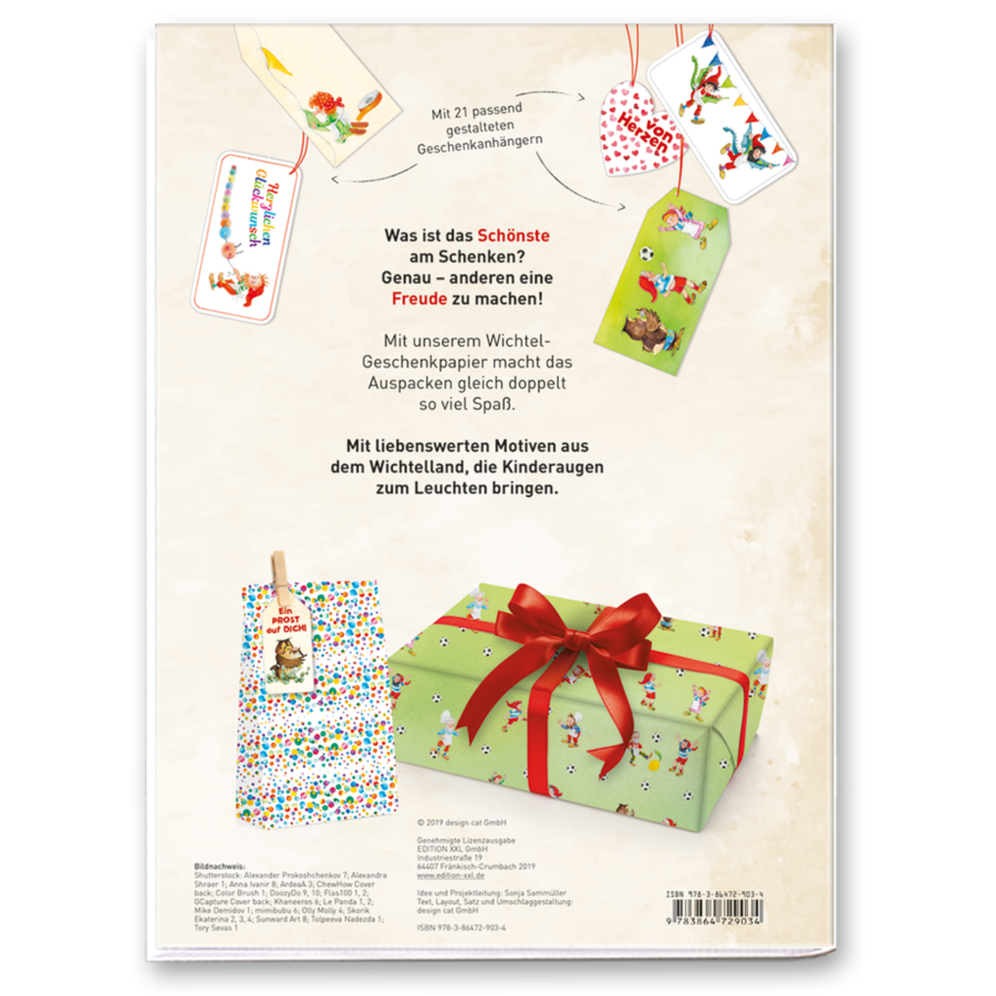 Wichtel-Geschenkpapier