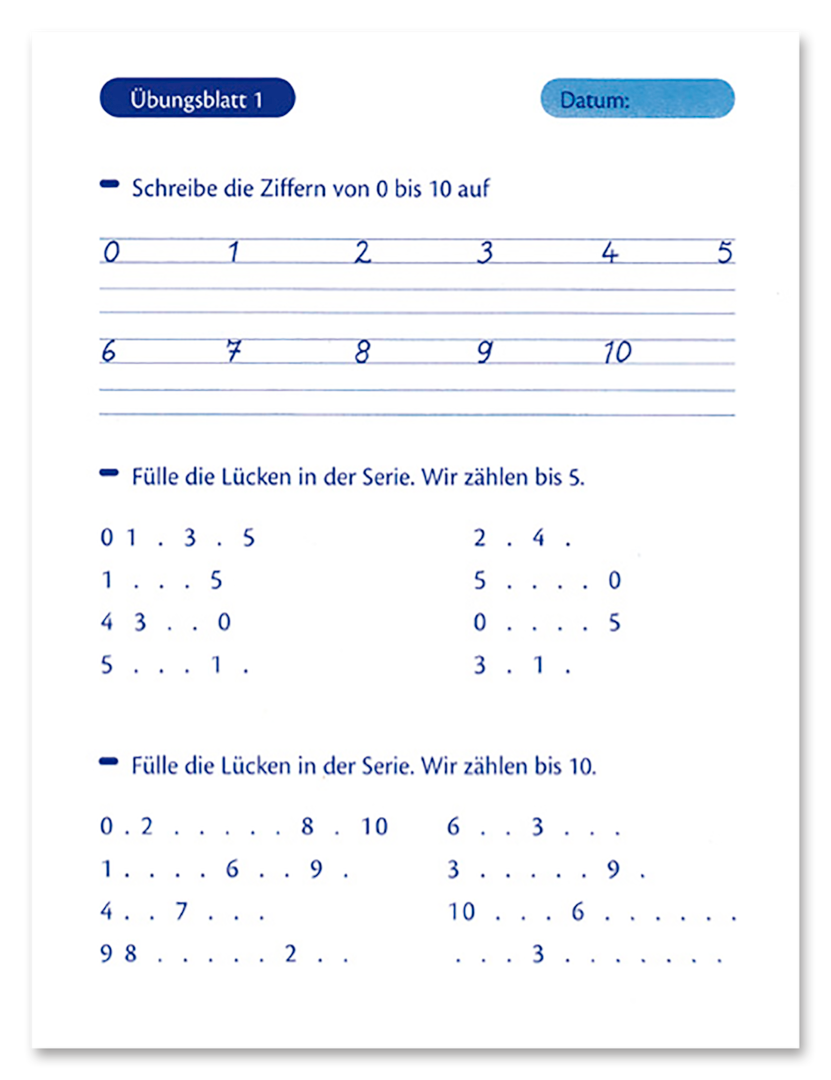 Mathe-Übungsblock (1.Klasse)