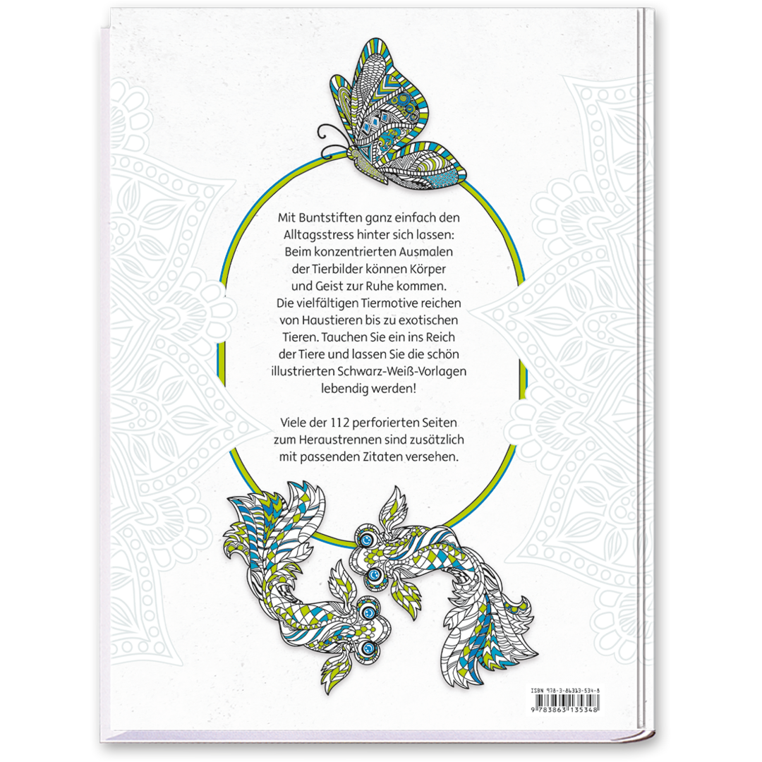 Fantasievolle Tiere – Malbuch & Zitate