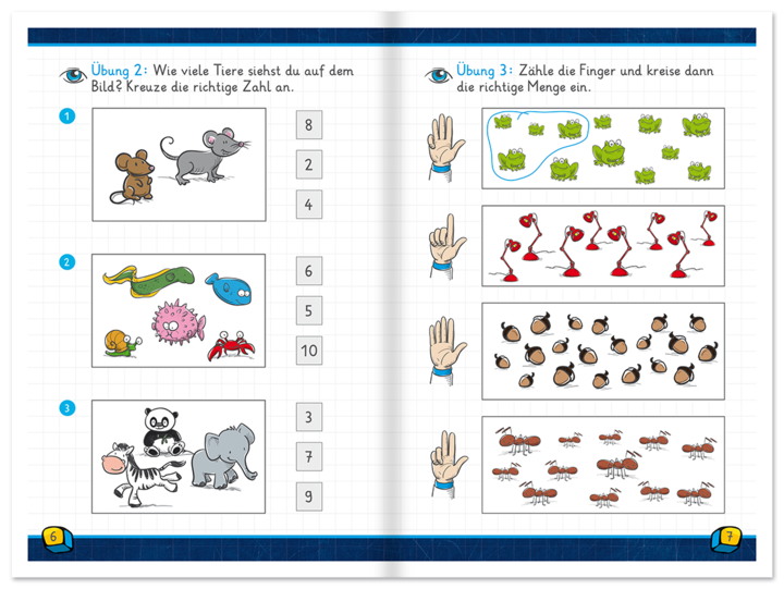 Rechnen von 1 bis 10