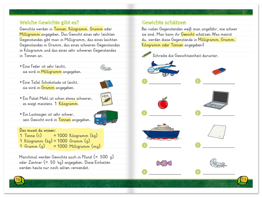 Längen und Gewichte