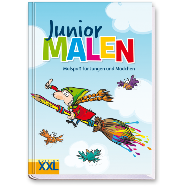 Junior Malen Malbuch für Kinder Malspaß für Jungen und Mädchen Cover Vorderseite Edition XXL Onlineshop