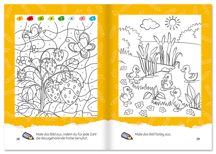 Junior Malen Malbuch für Kinder Malspaß für Jungen und Mädchen Malseite 2 Edition XXL Onlineshop