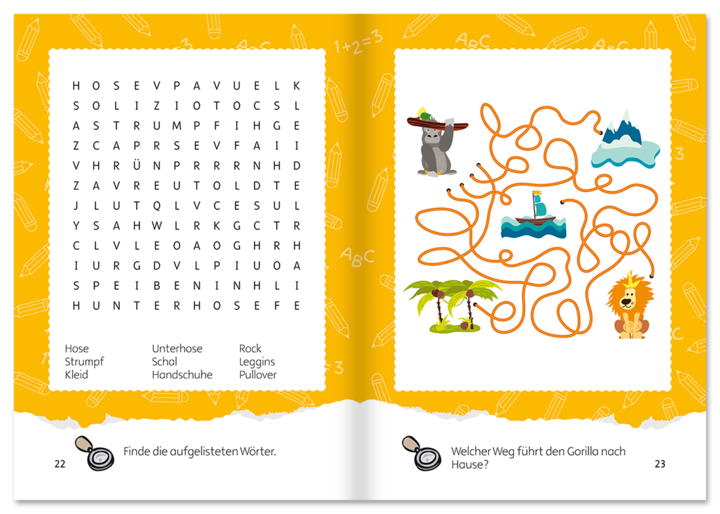 Junior Rätsel Kinderbuch Rätselspaß für Jungen und Mädchen Rätselseite 1 Edition XXL Onlineshop