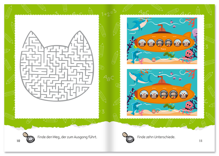 Junior Rätsel Kinderbuch Rätselspaß für Jungen und Mädchen Rätselseite 2 Edition XXL Onlineshop