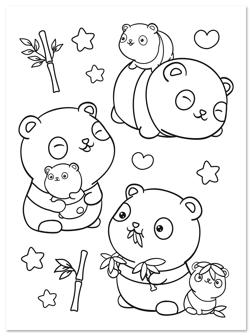 Kawaii Malblock für Kinder Innenseite 1