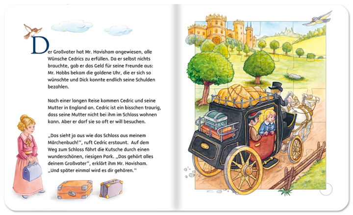 Kinderbuch Der kleine Lord Puzzlebuch Geschichten für Kinder mit Puzzlebildern Leseprobe Beispielseite 2 Edition XXL Onlineshop
