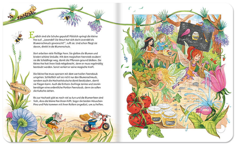 Kinderbuch Die kleine Fee Puzzlebuch Geschichten für Kinder mit Puzzlebilder Leseprobe S8-9 Edition XXL Onlineshop
