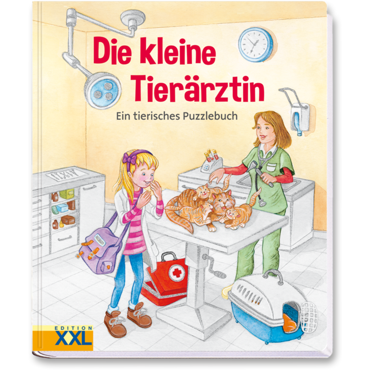Kinderbuch Die kleine Tierärztin Puzzlebuch Geschichten für Kinder mit Puzzlebilder Cover Vorderseite Edition XXL Onlineshop