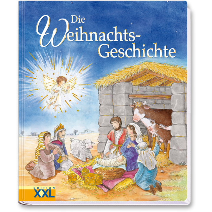 Kinderbuch die Weihnachtsgeschichte für Kinder zum Vorlesen Cover Vorderseite Edition XXL Onlineshop