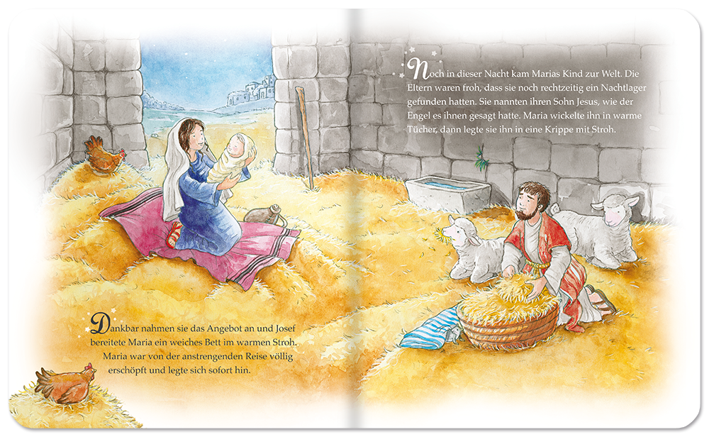 Kinderbuch die Weihnachtsgeschichte für Kinder zum Vorlesen Leseprobe S10-11 Edition XXL Onlineshop