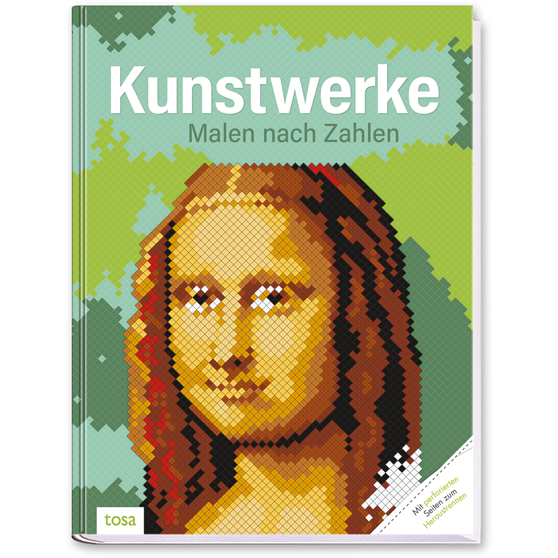 Kunstwerke – Malen nach Zahlen Malbuch Cover Vorderseite