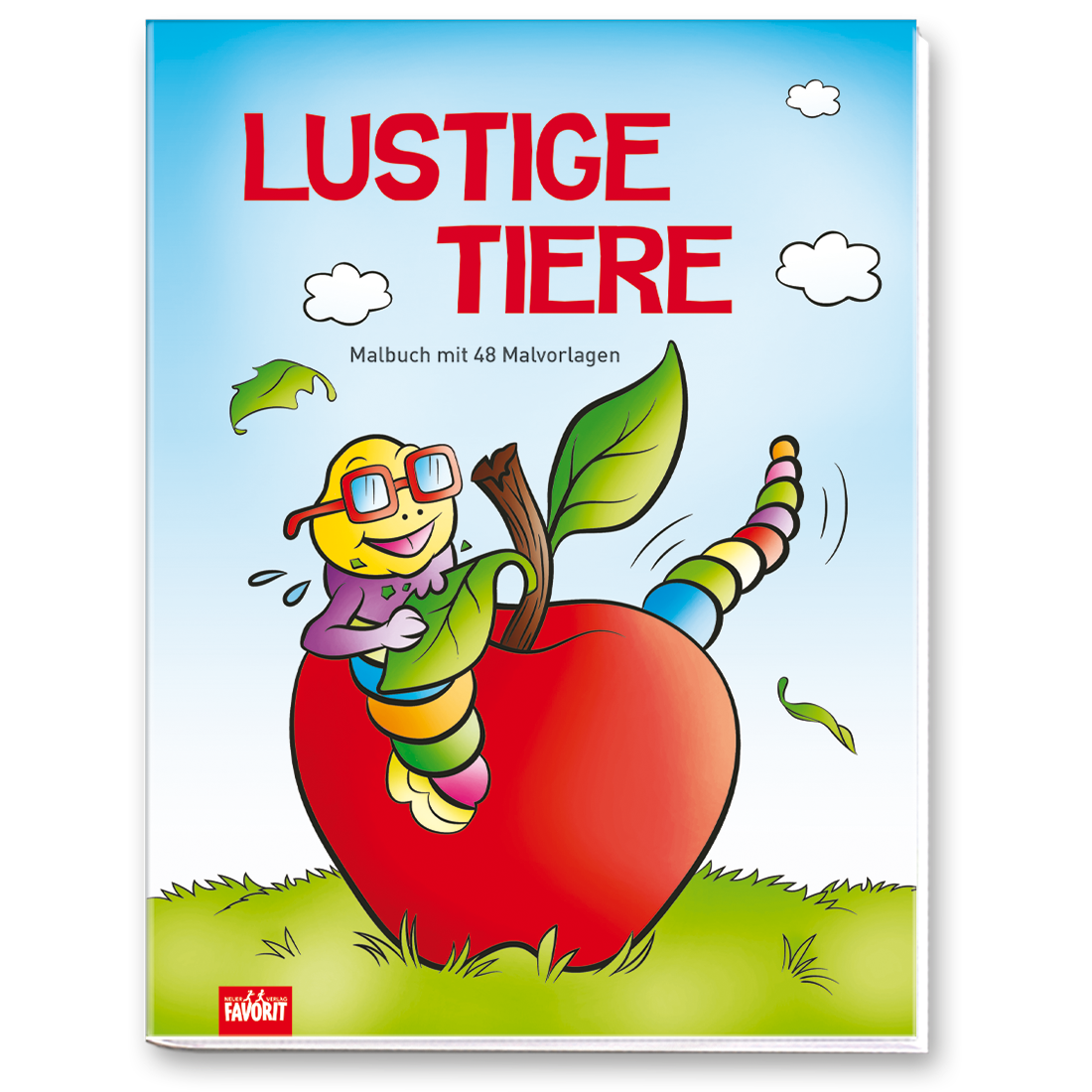 Lustige Tiere Malbuch für Kinder Cover Vorderseite