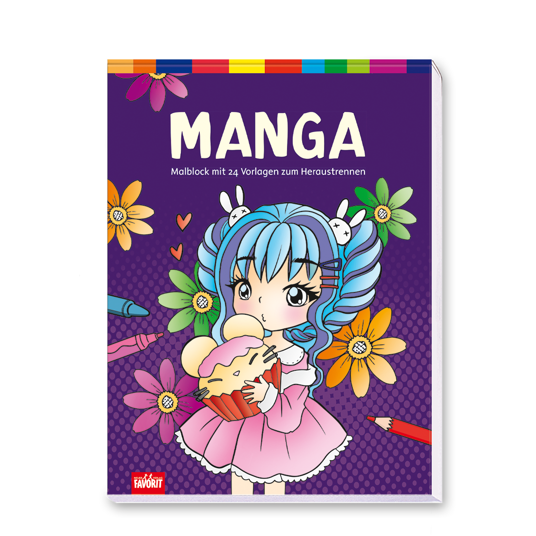 Manga Malblock für Kinder Cover Vorderseite