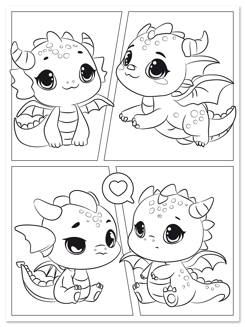 Manga Malblock für Kinder Innenseite 1