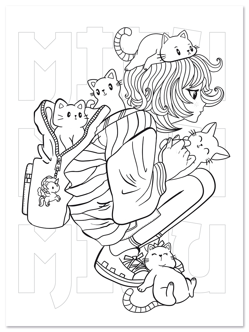 Manga Malblock für Kinder Innenseite 2