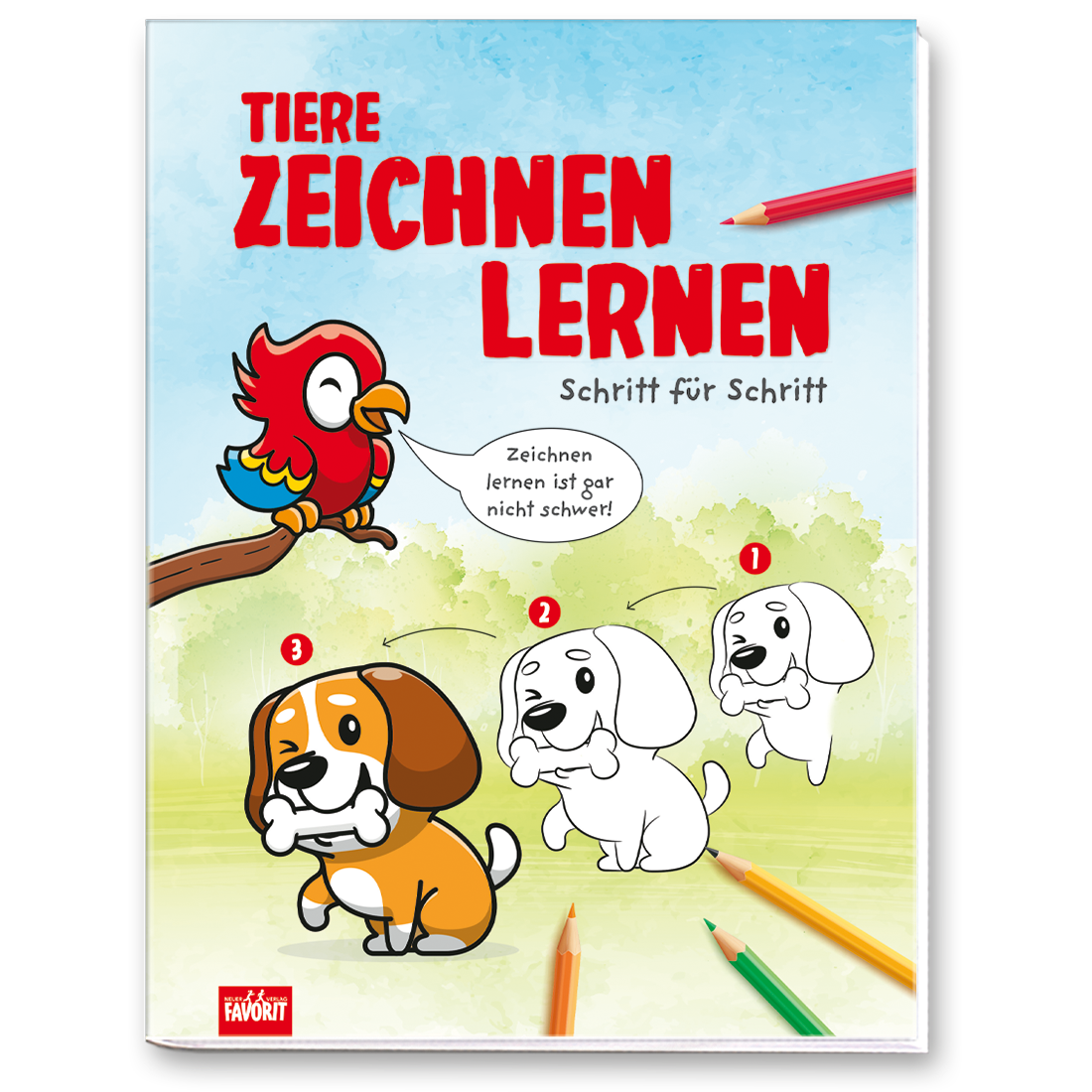 Tiere zeichnen lernen Malbuch für Kinder Cover Vorderseite