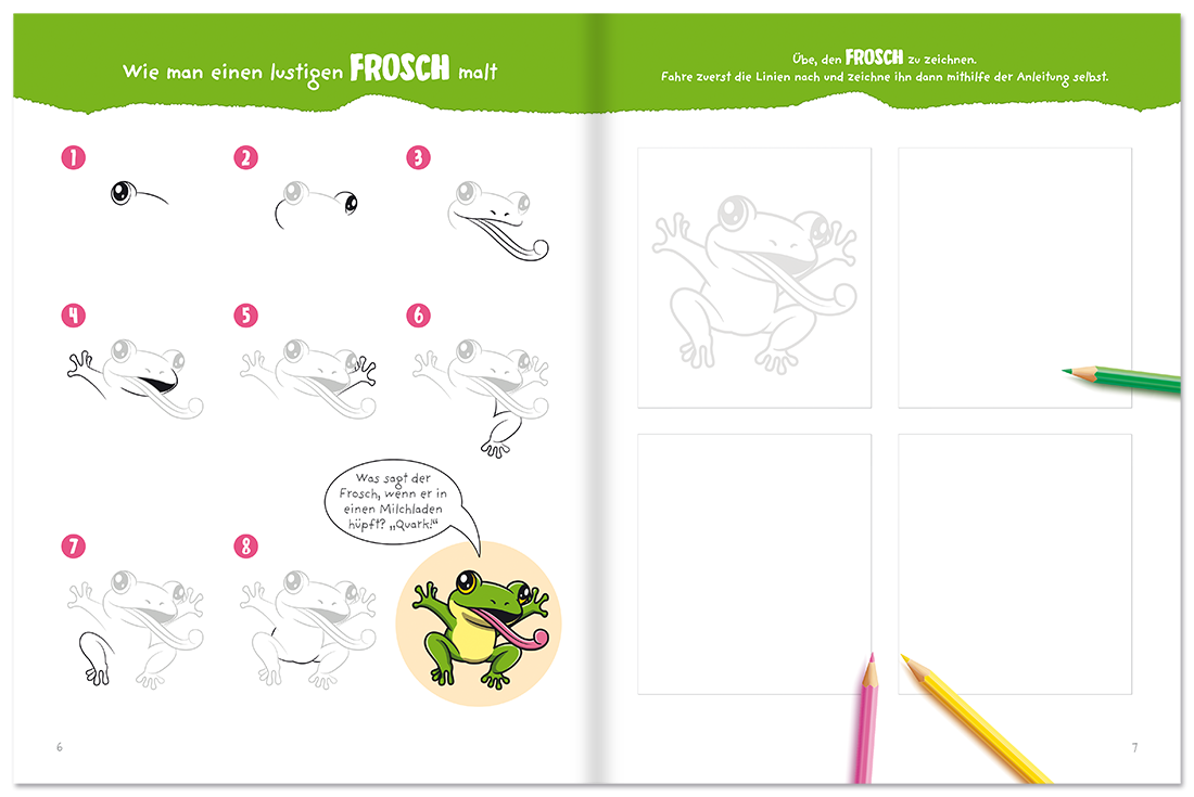 Tiere zeichnen lernen Malbuch für Kinder Innenseite 2