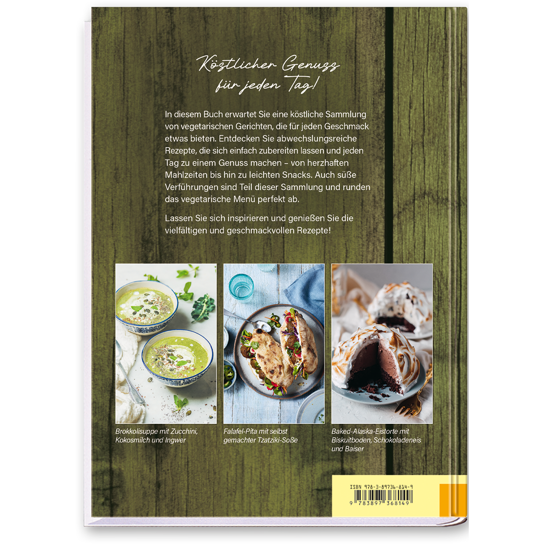 Vegetarisch Kochbuch Cover Rückseite
