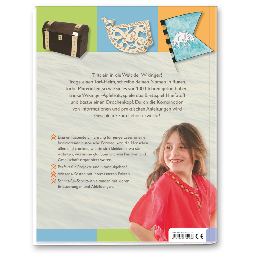 Wikinger – Das Mitmachbuch Kinderbuch Geschichte und Kultur erleben Cover Buch Rückseite Tosa Onlineshop