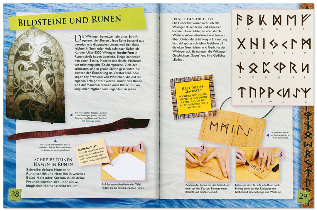Wikinger – Das Mitmachbuch Kinderbuch Geschichte und Kultur erleben Leseprobe S28–29 Tosa Onlineshop