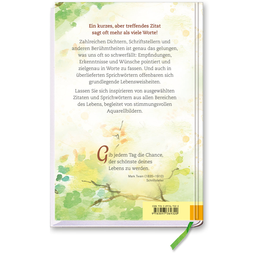 Zitate und Sprichwörter Buch Sammlung von Dichtern und Schriftstellern Cover Rückseite EDITION XXL Onlineshop