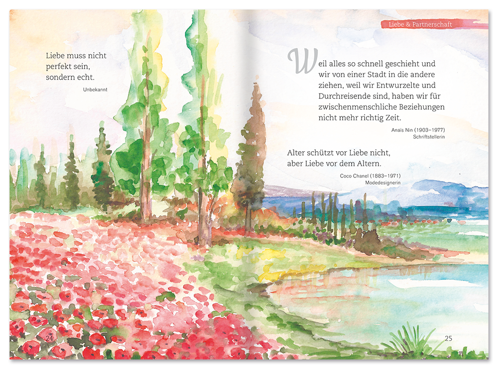 Zitate und Sprichwörter Buch Sammlung von Dichtern und Schriftstellern Leseprobe S24-25 EDITION XXL Onlineshop