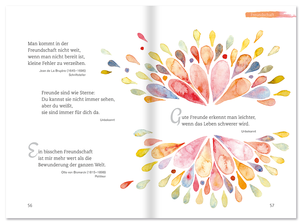 Zitate und Sprichwörter Buch Sammlung von Dichtern und Schriftstellern Leseprobe S56-57 EDITION XXL Onlineshop